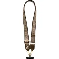 GUESS Universal lanyard CBDY 4G Tether Patch Strass Metal Logo brown, Téléphone portable : accessoires, Marron