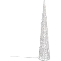 QAZQA Sapin de Noël transparent 100 cm avec LED IP44 - Coni