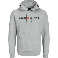 Jack & Jones Sweat-shirt gris chiné / orange / noir