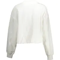 Calvin Klein Femmes, Pull-over, Bianco Cotton Woman Sweatshirt, Blanc, (XL)