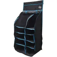 vidaXL Organisateur De Tente Suspendu 10 Poches Noir 40,5 X 25 X 80 Cm