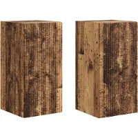 vidaXL Meuble TV mural 2 pcs Vieux bois 30 x 31 x 60 cm Matériau dérivé du bois