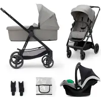 Kinderkraft Newly Pro Moonlight Grey Poussette combinée 3-en-1 avec siège-auto