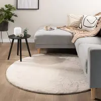 NATURL. Tapis rond à poils courts - Cozy Crème | Ø 150 cm | Rond | Pile courte