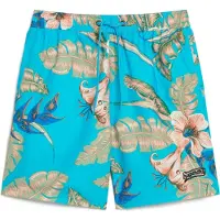 Superdry pour homme. M3010232A Boxe de bain bleu à imprimé hawaïen (M), Beachwear, Polister recyclé, Durable