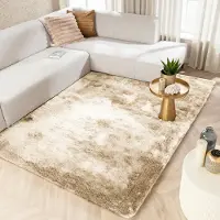 FRAAI Tapis à poils longs - Glorious Champagne/Crème | 80x150 cm | Rectangulaire | Pile haute