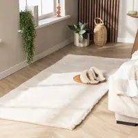 NATURL. Tapis de couloir doux à poils longs - Comfy Supreme Crème | 80x250 cm | Tapis de couloir | Pile haute