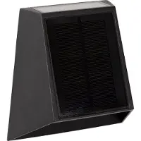 Lucide Luton - Applique d'extérieur avec capteur solaire jour/nuit - 13 x 7,4 x 13,4 cm - 1W LED dimmable inclus - IP54 - noir