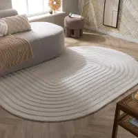 FRAAI Tapis de forme irrégulière - Arch Crème | 140x200 cm | Irréguliers | Pile haute