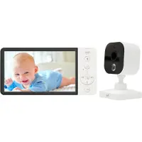 Pni Babyphone vidéo BM500 avec écran sans fil de 5 pouces, fréquence 2,4 GHz, capteur de température, fonction VOX, vision nocturne, zoom et berceuses