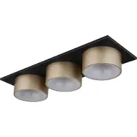 Globo Plafonnier LED, métal, anthracite, champagne, L 58 cm