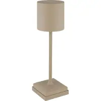 Globo Lampe de table moderne Dixon Brun sable rechargeable
