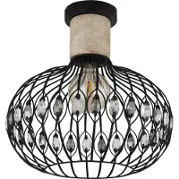 Globo Lampe de plafond Dorthy Country Black
