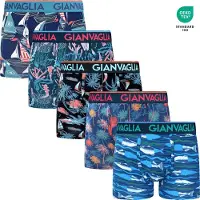 Gianvaglia Hommes, Sous-vêtements, Herren Boxershorts Maritime Motive 5er-Pack, Baumwolle, Stretch, Komfort, M, Multicolore, (Pack de 5, M)
