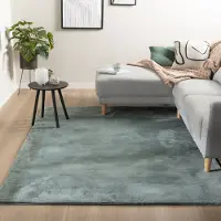 NATURL. Tapis doux à poils courts - Cozy Vert | 150x230 cm | Rectangulaire | Pile courte