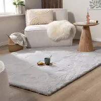 NATURL. Tapis doux à poils longs - Comfy Supreme Gris | 160x230 cm | Rectangulaire | Pile haute