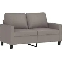 vidaXL Canapé à 2 places Taupe 120 cm Tissu