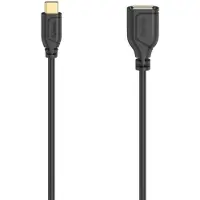Hama Câble USB-C OTG "Flexi-Slim", USB 2.0, 480 Mbit/s, noir, 0,15 m