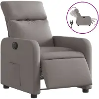 vidaXL Fauteuil relax électrique Tissu Taupe