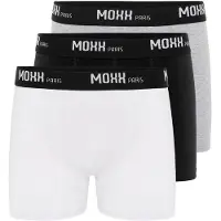 Moxx Paris Boxers gris chiné / noir / blanc