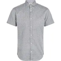 Jack & Jones Blacardiff Print Plus Size Short Sleeve Shirt Gris 5XL Homme