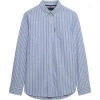 Superdry Essentials Oxford Long Sleeve Shirt Bleu 2XL Homme