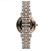 Emporio Armani Emporio Ladies Watch Gold Case Two Tone Bracelet Grey Dial AR1725