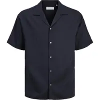 Jack & Jones Aaron Tencel Resort Short Sleeve Shirt Bleu XL Homme