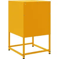 vidaXL Tables de chevet 2 pcs jaune moutarde 36x39x60,5 cm acier