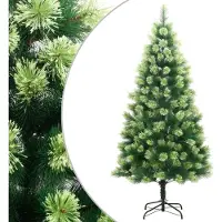 vidaXL Sapin de Noël artificiel à charnières avec support 240 cm