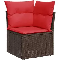 vidaXL Ensemble de 8 canapés de jardin avec coussins, brun, polyrattan