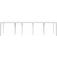vidaXL Table de jardin blanche 300 x 100 x 73 cm Poly-Rattan