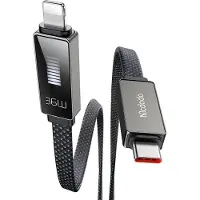Mcdodo Câble CA-4960 USB-C vers Lightning avec écran 1.2m (noir) (1.20 m, USB 3.2 Gen 1, 36 W)