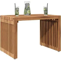 vidaXL Table d'appoint de jardin marron 50 x 32,5 x 35 cm en bois massif de teck