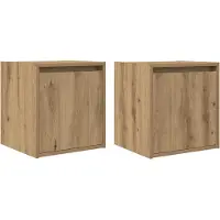 vidaXL Tables de chevet murales 2 pcs chêne artisanal 38x34x40 cm