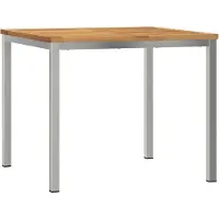 vidaXL Ensemble de tables d'extérieur 3 pcs brun bois massif acacia