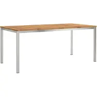 vidaXL Ensemble de table d'extérieur , 5 pièces, en bois d'acacia massif et acier inoxydable