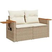 vidaXL Ensemble de canapés de jardin , 12 pièces, 10 places, beige et crème