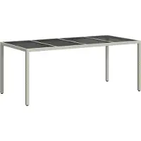 vidaXL Table de jardin blanche 190 x 90 x 75 cm en polyrotin