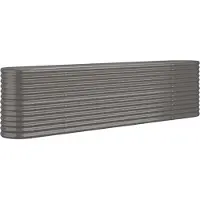 vidaXL Parterre surélevé Acier revêtu par poudre 260x40x68 cm Gris