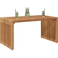 vidaXL Table d'appoint de jardin marron 70 x 37,5 x 35,5 cm en bois de teck massif