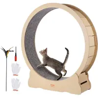 Vevor Roue d'Exercice pour Chat 1320 mm Grande Roue de Course pour Chat d'Intérieur