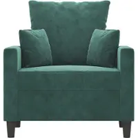 vidaXL Fauteuil vert foncé 60 cm velours