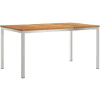 vidaXL Ensemble de table d'extérieur , 5 pièces, en bois d'acacia massif et acier inoxydable