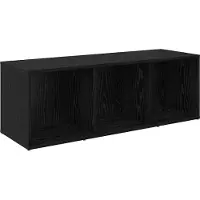 vidaXL Ensemble de meubles TV , 2 pièces, noir, aspect chêne, 107 x 35 x 37 cm