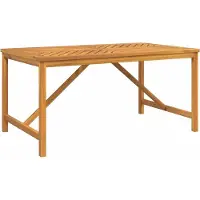 vidaXL Ensemble de jardin pour repas, 5 pièces, bois d'acacia massif, couleur marron