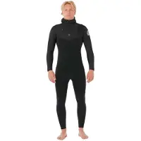 Rip Curl Dawn Patrol 6/4 Mm Long Sleeve Chest Zip Hooded Neoprene Suit Noir L Homme