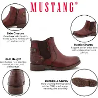 Mustang Bottines 'Elfi' bordeaux