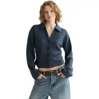Scotch & Soda U9b01131t Long Sleeve Shirt Bleu M Femme