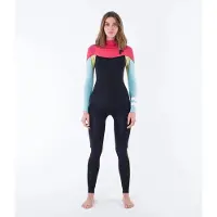 Hurley Advant 4/3 Mm Woman Long Sleeve Chest Zip Neoprene Suit Rose 14 Femme
